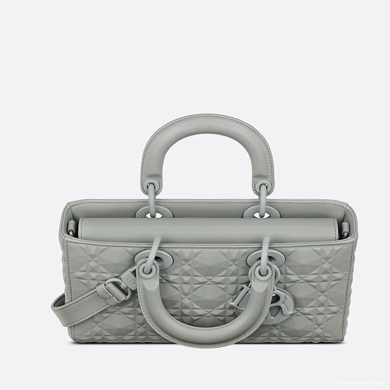 Cheap Bag Cannage Diamond Medium with Motif Ultramatte Grey Lady Calfskin D-Joy 0711 Luxury
